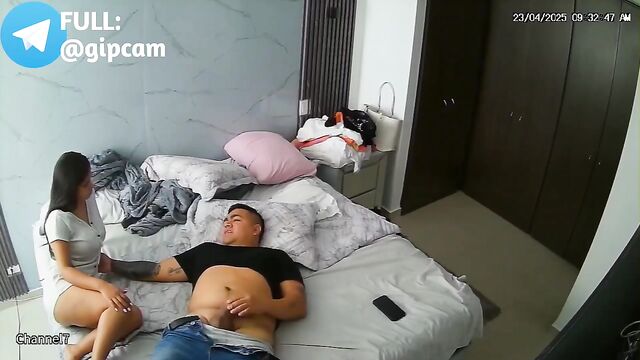 Voyeur caught a girl on cam taking off her clothes