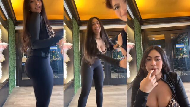 A man spanks the ass of his girlfriend in a passionate TikTok-style video