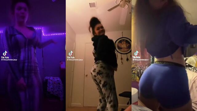 A fat ass twerks hard and shakes it for the camera
