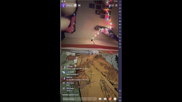 A sexy girl is dancing naked on Instagram for her fans