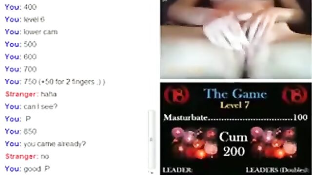 Masturbation game with a hot teen on cam2cam