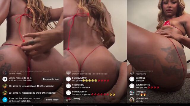 A sexy girl dances naked for her friends on Insta