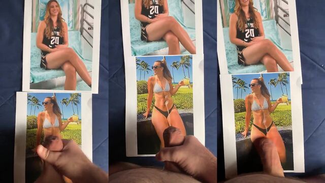 Sabrina Ionescu gets her uncut cock worshiped and jerked off in NYC