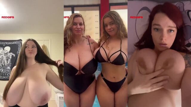 Hot chubby girls with huge saggy boobs are ready to show everything