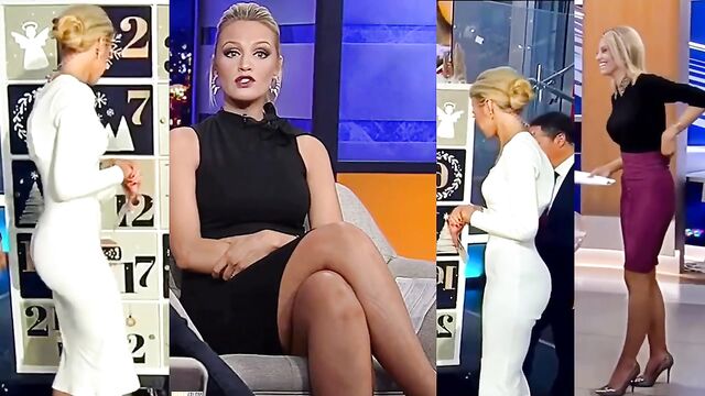 Tall blonde anchor gets fucked hard by a huge cock in POV