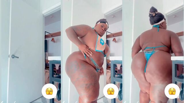 Hot and juicy Brazilian BBW getting her asshole eaten out