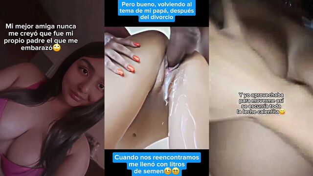 A young pregnant woman is being fucked by her dad on his chair