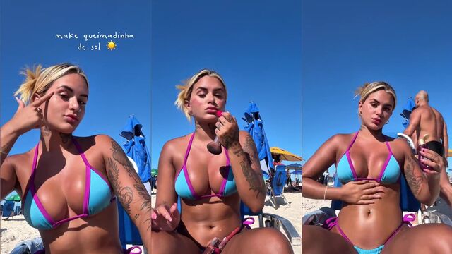 Hot Brazilian beauty gets fucked on the public beach