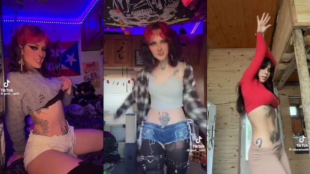Twerking Latina with sexy bubble butt on TikTok