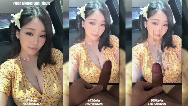 Aikuros streamer Hyoon masturbates and cumtributes while watching a hot mom