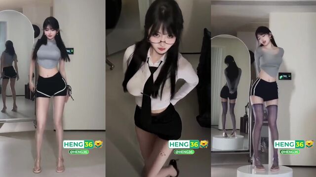 Sexy Chinese teen twerks and shakes her ass