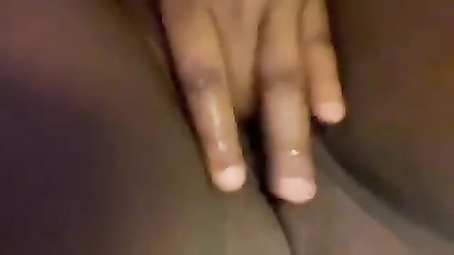 Ebony BBW ChiomaLovv shows off her huge boobs while playing with them