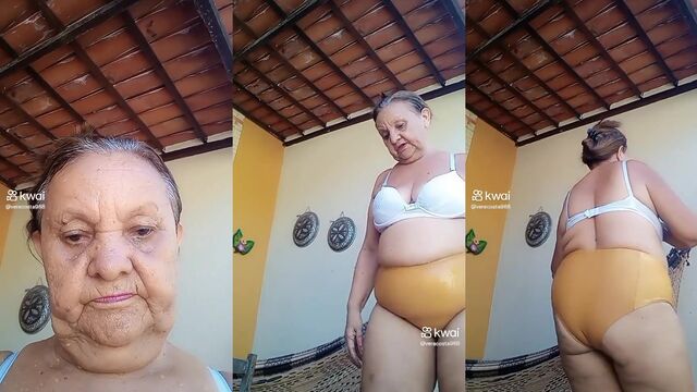A very hot granny is enjoying herself with a big cock