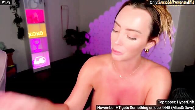Busty amateur with huge natural boobs gets naked and masturbates her pussy