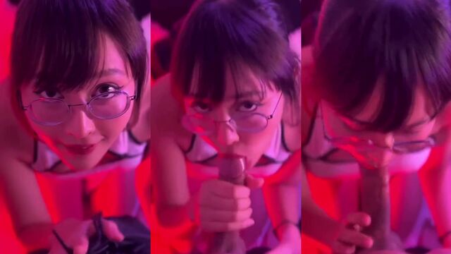 A cute Asian amateur makes a blowjob and gets fucked hard in this hot homemade video