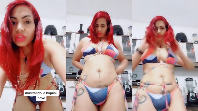 A fat woman has sex with her boyfriend in a steamy TikTok video