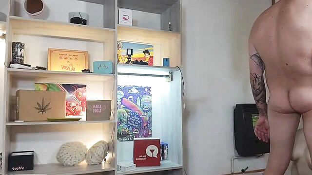 A hot streamer has a kick in the crotch during a live broadcast