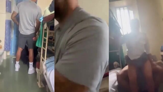 Hot inmates get fucked hard in prison trash pickup scene