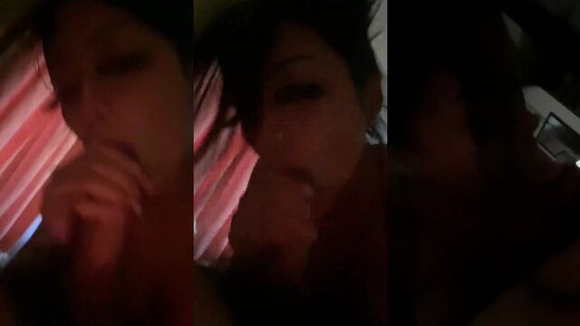 A Latina teen rides a big white cock after using her dildo