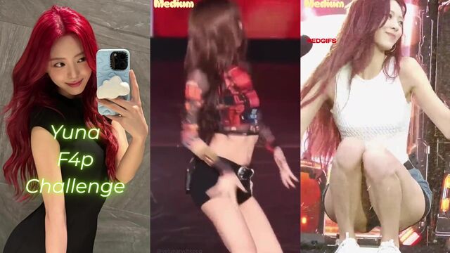Kpop fap challenge with sexy K-pop idols like ITZY's Yuna showcasing their seductive moves