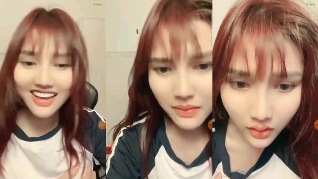 A sexy Vietnamese girl has sex with her boyfriend on camera