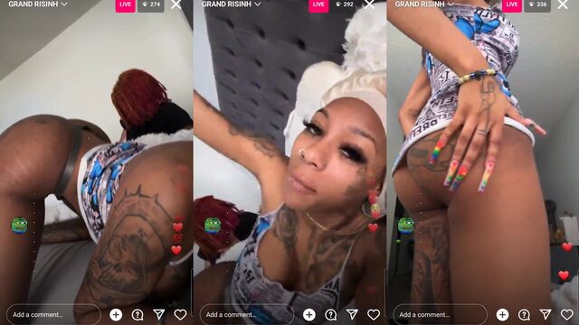 Twerking with big tits and ass on IG Live