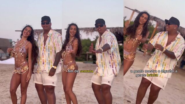 Famosa cantora Magrinha shows off her sexy body in the bedroom