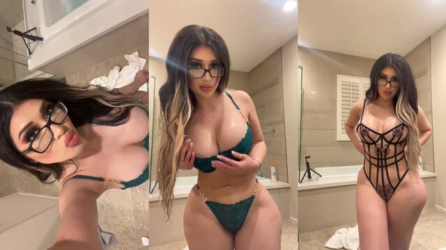 A stunning Latina masturbates and showcases her gorgeous body in a special user request video