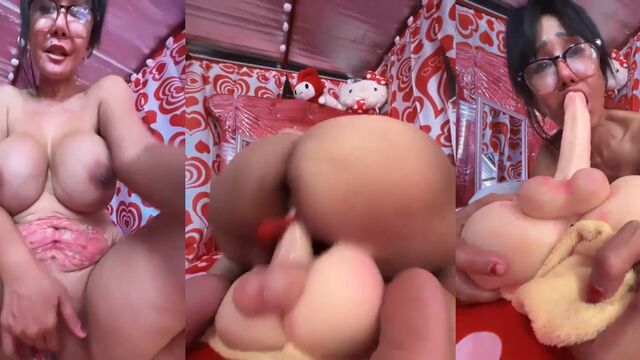Japanese ladyboy has a great time with a guy on webcam