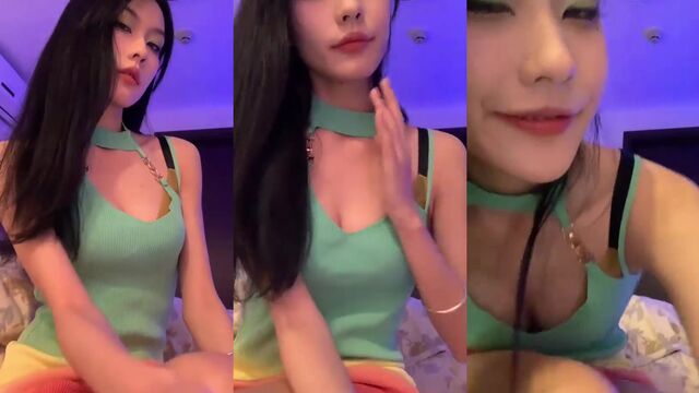 Short Asian teen worships her sexy nylon soles