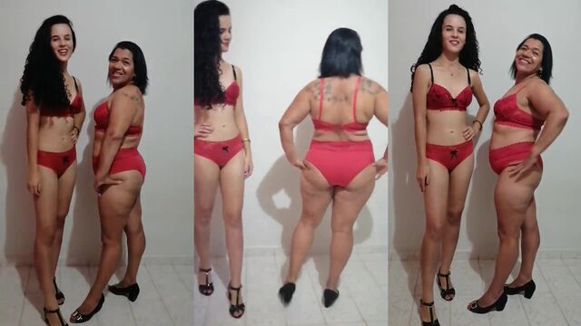 Hot YouTube try-on action with ElizabethHunnyxox in lingerie