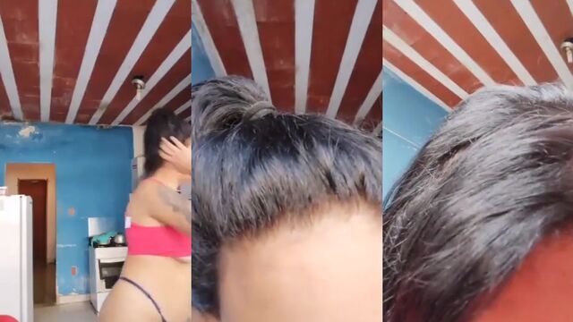 A stunning Latin girl shows off her body on camera