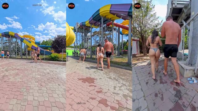 Hot PAWG takes off bikini top and panties to show her body