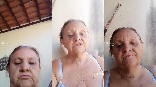 A hot granny is enjoying herself with a young guy’s impressive endowment
