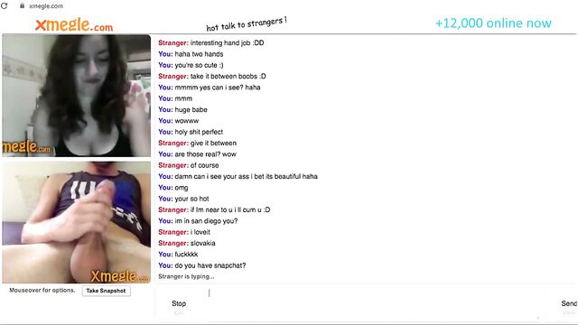 A young couple plays a risqué game before camming on Snapchat