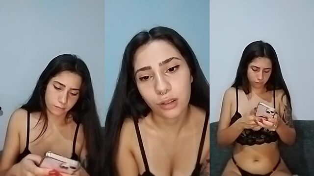 AlexiaBlack2 gets fucked hard by a huge cock on Cam4