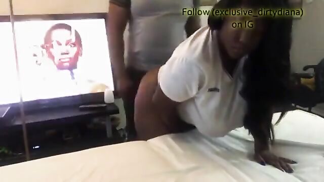 Dirty Diana showcases her big juicy black ass in action