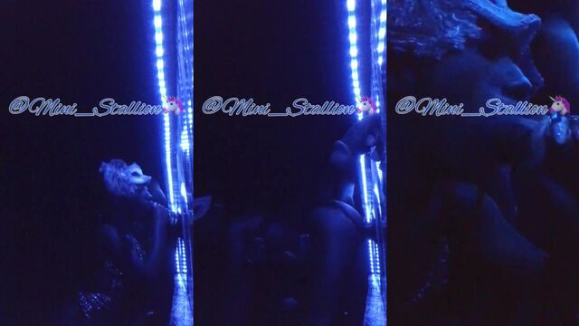 Mini Stallion and Jenise Hart on Bella Bellz's phat ass