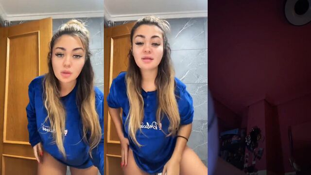 Pelirroja masturbates live on TikTok in a steamy session