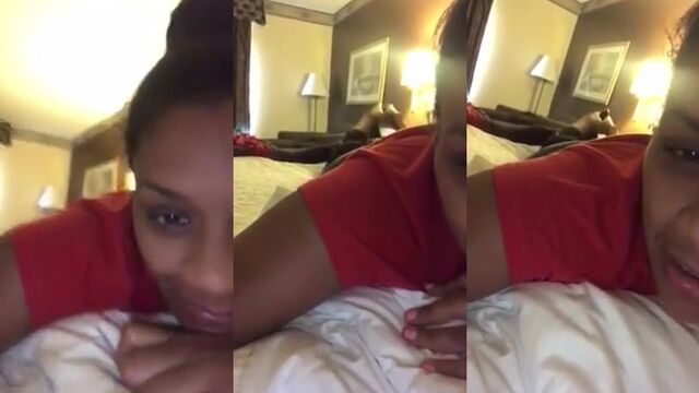 Ebony beauty gets her feet dirty and cum on them in a steamy session