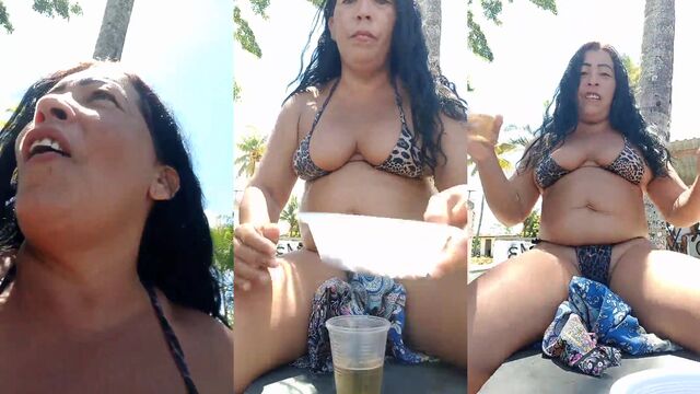 Hot MILF Dinha Maluquinha in a gostosa try on