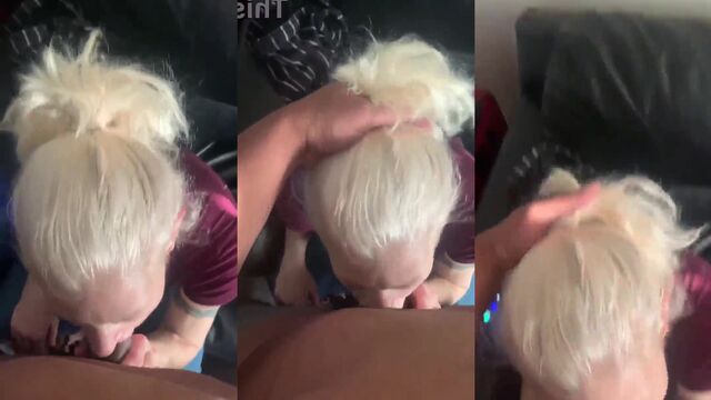 A hooker gives her client a deepthroat blowjob until he finishes