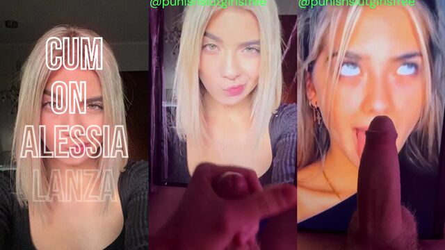 Alessia Lanza receives a hot cum tribute
