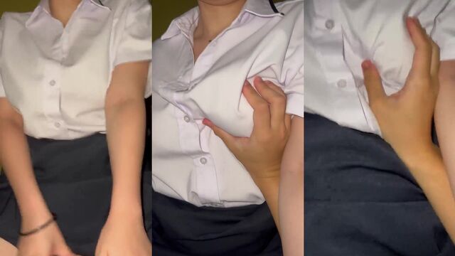 Soft and hairy girl playing with her pussy in a sensual way
