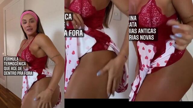 Delicious rabuda moving her ass to the rhythm of tigrinho's song
