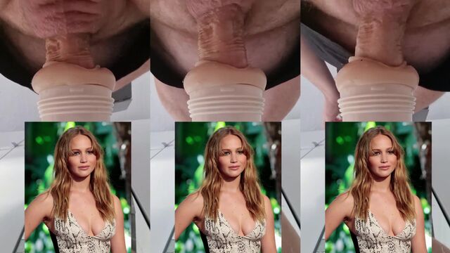Jennifer Lawrence gets a cum tribute from her fans