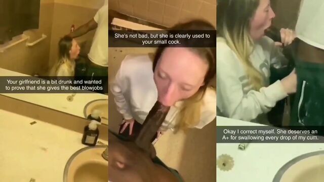My girlfriend cheats on me with a black guy and gives him a blowjob