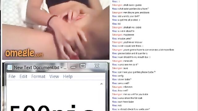 A game of exposure with a brush as a toy ends in orgasmic delight