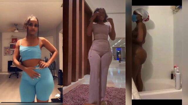African beauty with juicy ass enjoys solo sex