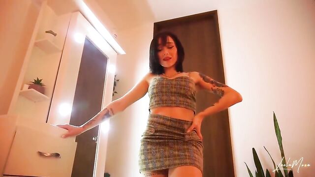 A hot Latina dominates her guy using femdom, CBT, and SPH techniques